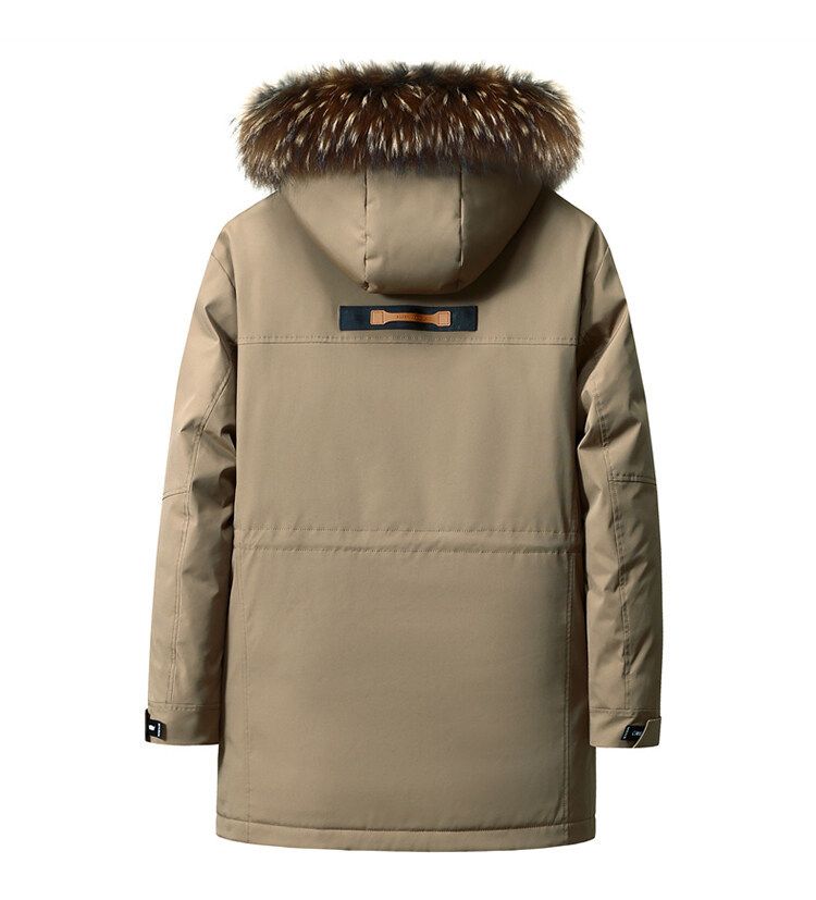 Men's Clothing Winter Down Jacket Premium Winter Down Jacket For Men With Fox Fur Hood, Long Parka Coat, Windproof & Ultra-Warm Outerwear_voghion.com