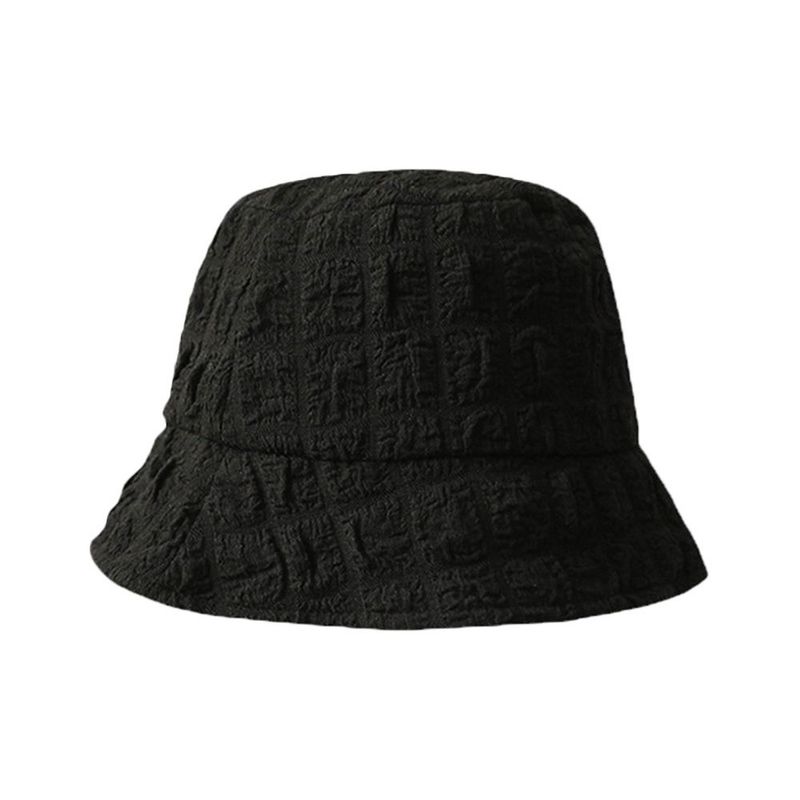 Pălării de vară unisex din bumbac, cu protecție solară, Panama, pentru bărbați, în aer liber, pentru pescari, plajă, Seersucker, Sunbonnet, Fedoras_voghion.com