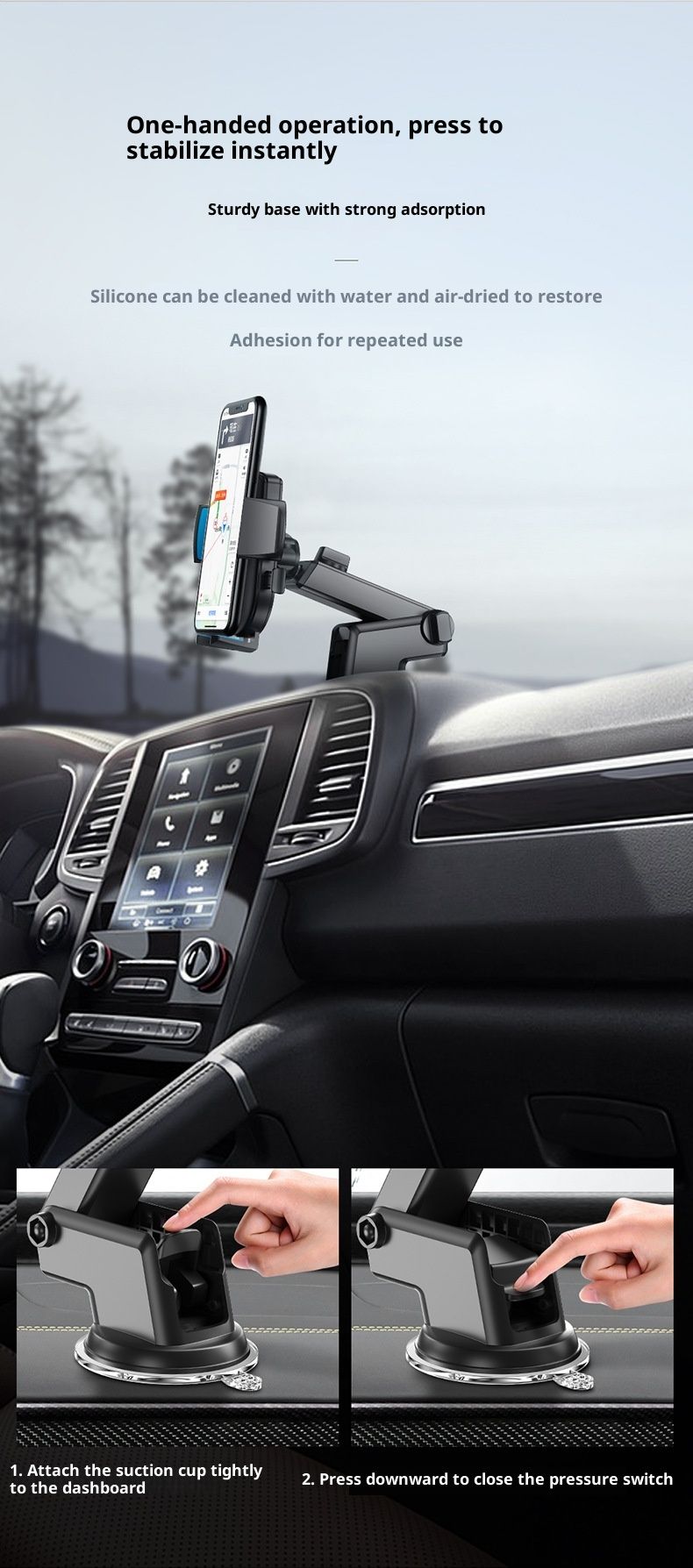 Jiletang OK3 Mouse Phone Holder Mount Suction Cup Desktop Car Navigation Wholesale Multi-Function_voghion.com