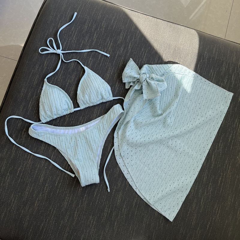 Women's new triangle bag bikini swimsuit_voghion.com