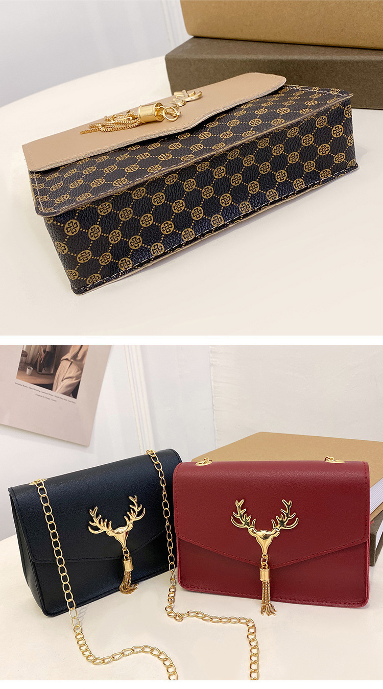 Borsa 2023 Borsa piccola alla moda Nuova borsa a tracolla in hardware con nappa di piccoli cervi Borsa a tracolla personalizzata_voghion.com