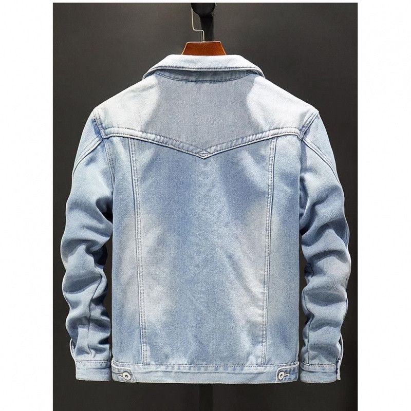 Chaqueta vaquera gruesa de lana de cordero para hombre, chaqueta informal de otoño, chaqueta térmica acolchada de algodón, talla grande_voghion.com