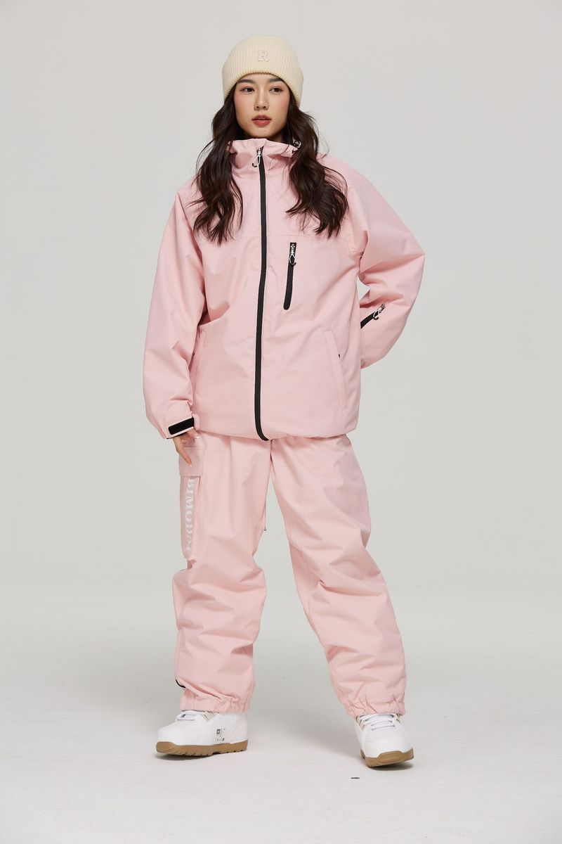 001 Set For Snowboarding Skiing, Thickened And Warm Two-Piece Outdoor Mountaineering Ski Suit_voghion.com