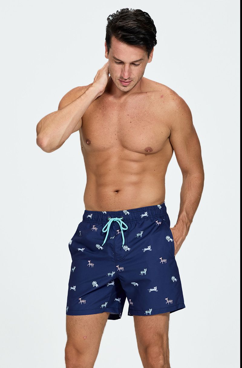 Herrenbekleidung Lockere, lässige Vierpunkt-Strandhose_voghion.com