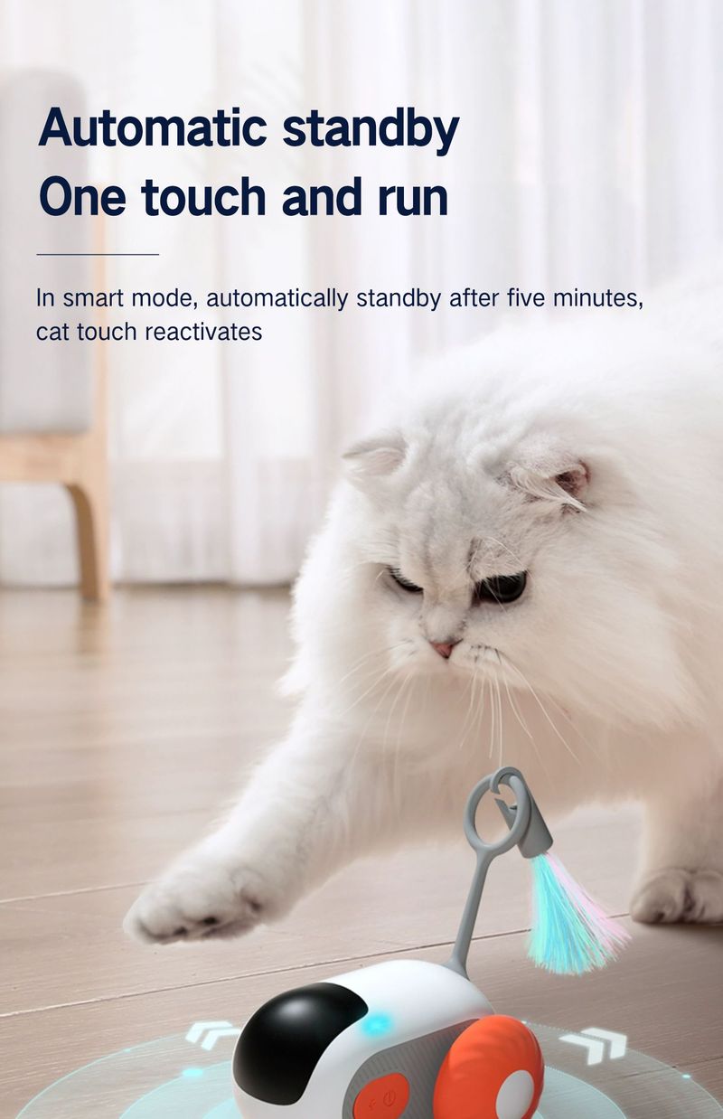 Smart Car Cat Toy Interactive Cat Toy Ball Automatic Rolling Remote Control Toy Car Indoor Cat Accessories Pet Kitten Supplies_voghion.com