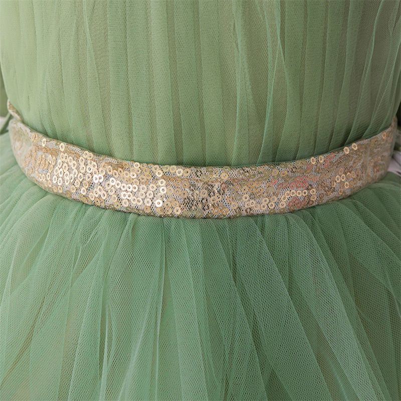 Boho prinsessenjurk (70-110 cm/6M-3J) | Bohemian halterjurk met vloeiende sleep voor verjaardagen en optredens_voghion.com