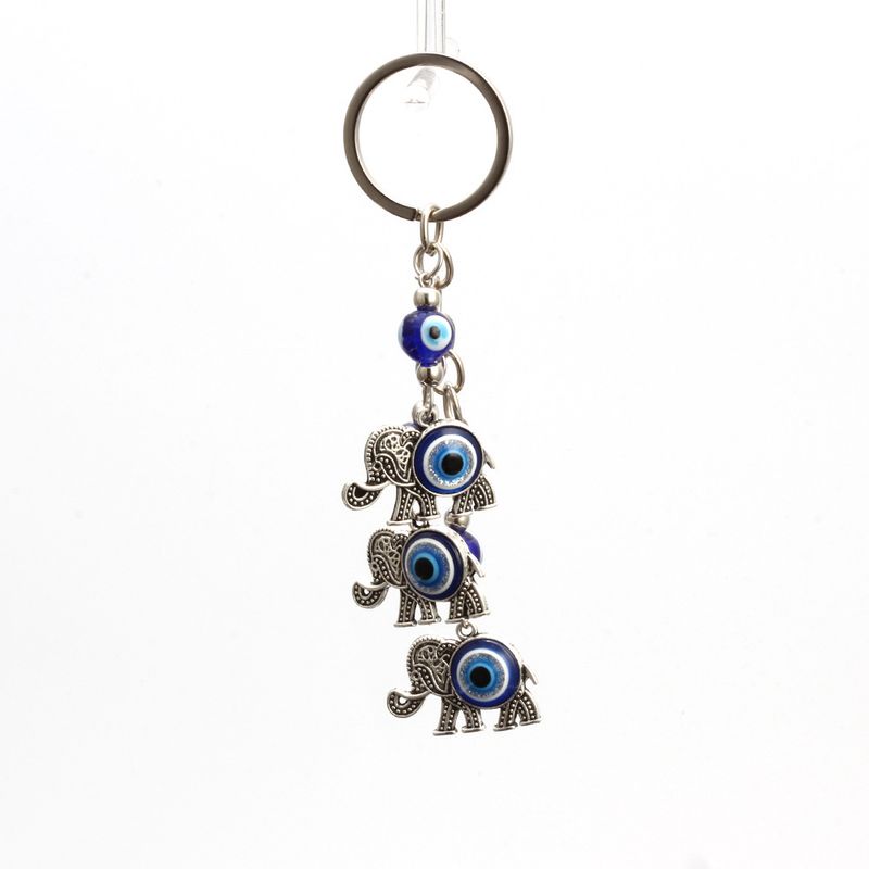 Blue Eye Keychain Lucky Elephant Pendant Keychain Devil's Eye Pendant Bag Pendant_voghion.com