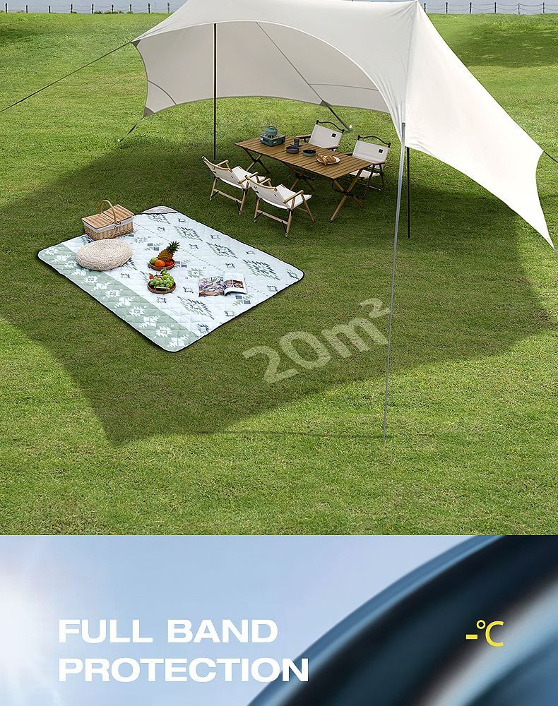 Hızlı Siyah Vinil Açık Hava Masa Ve Sandalye Seti Kamp Tam Set Tembel Branda Montajsız Güneşlik Çadır_voghion.com