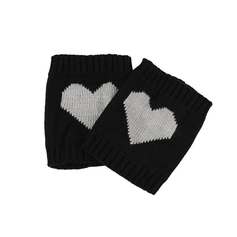 Couvre-pieds courts unisexes Love Bottes chaudes en laine tricotée pour hommes et femmes jambières chaussettes courtes en laine acrylique_voghion.com