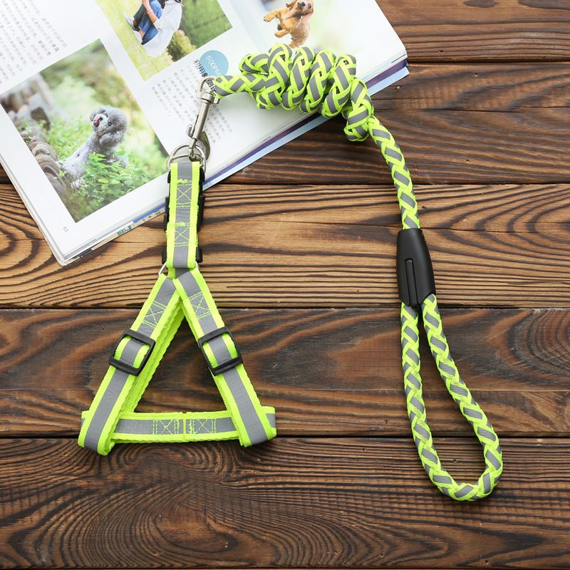 Nuova pettorina riflettente in tessuto per cani di taglia grande, media e piccola Double YU Pet Supplies_voghion.com