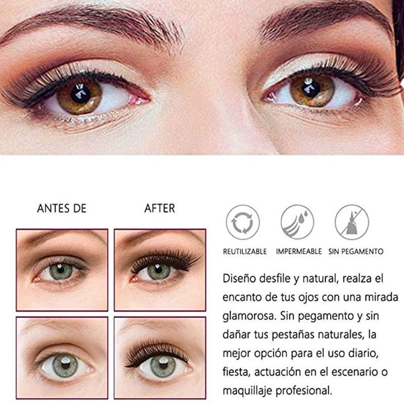 5er-Set magnetischer Wimpern – wiederverwendbare falsche Wimpern mit Clips für den täglichen Gebrauch (einfach anzubringen)_voghion.com