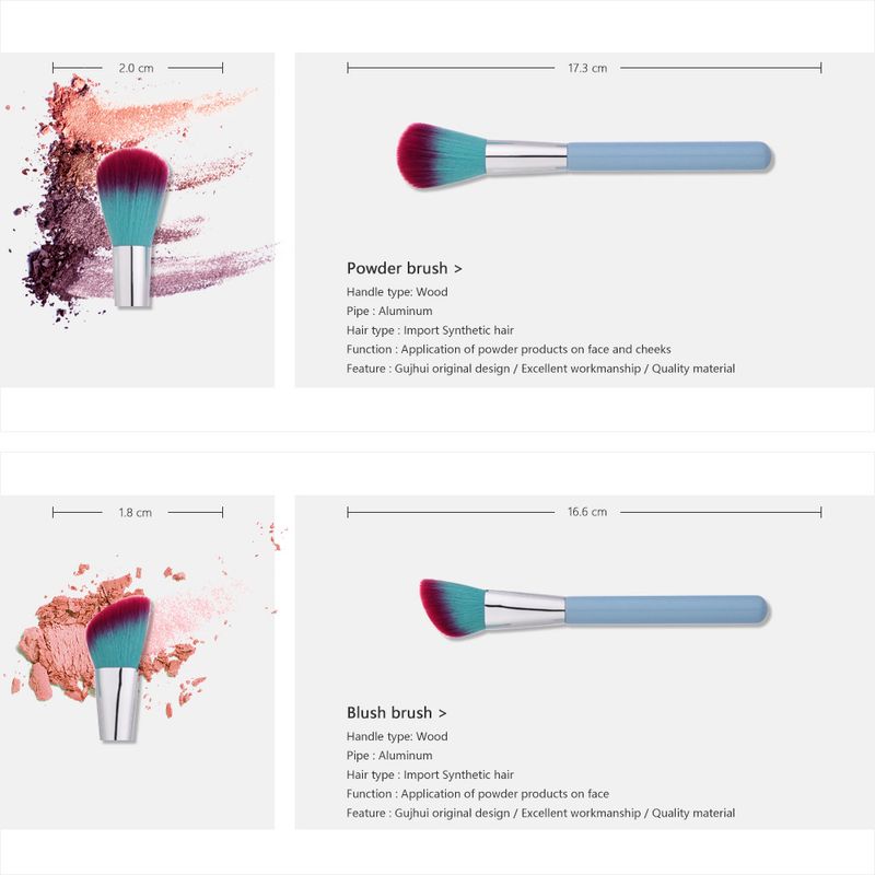 7-teiliges Make-up-Pinsel-Set, Beauty-Tools, Grundierungspinsel, Fächerpinsel, Pinsel-Set, Kosmetiktasche GUJHUI_voghion.com