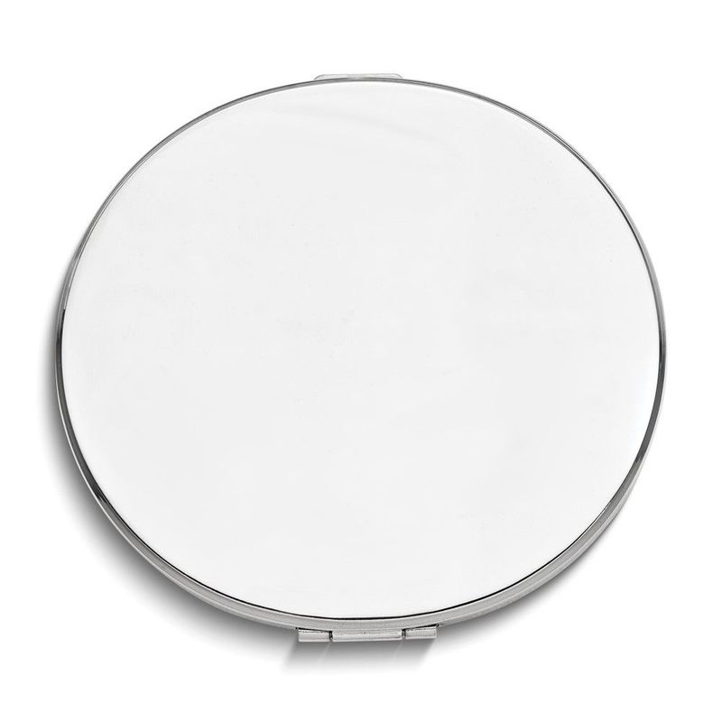 Silver-Tone Round Compact Mirror_voghion.com