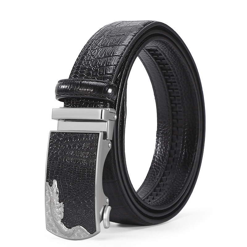 VOOTHOST Fashion Automatic Buckle Belt Men Cowhide Genuine Leather Belt Jeans Strap Men's Casual Business Belts F0016_voghion.com