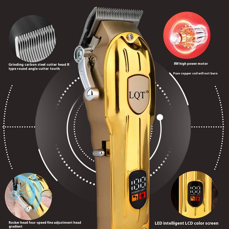 Hair Pusher Salon Specifik Elektrisk Oil Carving Clipper Hårklippare exklusivt för frisörer Bald Head Hårklippare_voghion.com