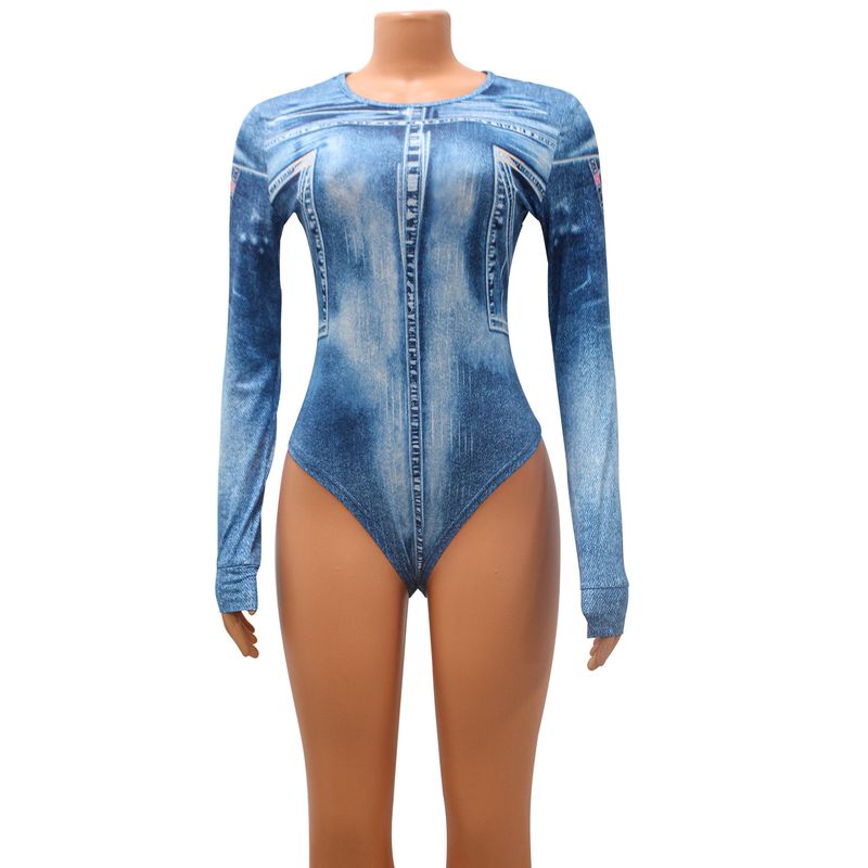 Roupas femininas macacão sexy justo estampado terno de duas peças_voghion.com