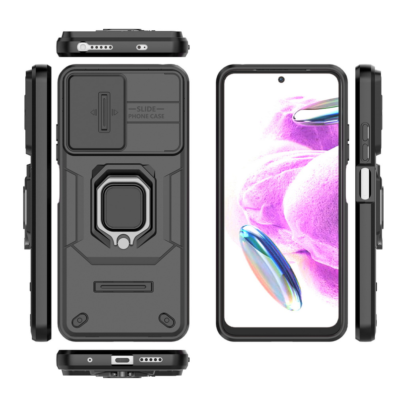 Funda protectora de lente de cámara deslizante para Samsung S23 Ultra S23 + Galaxy A54 A34 A24 A14 hebilla de anillo de Metal para coche_voghion.com