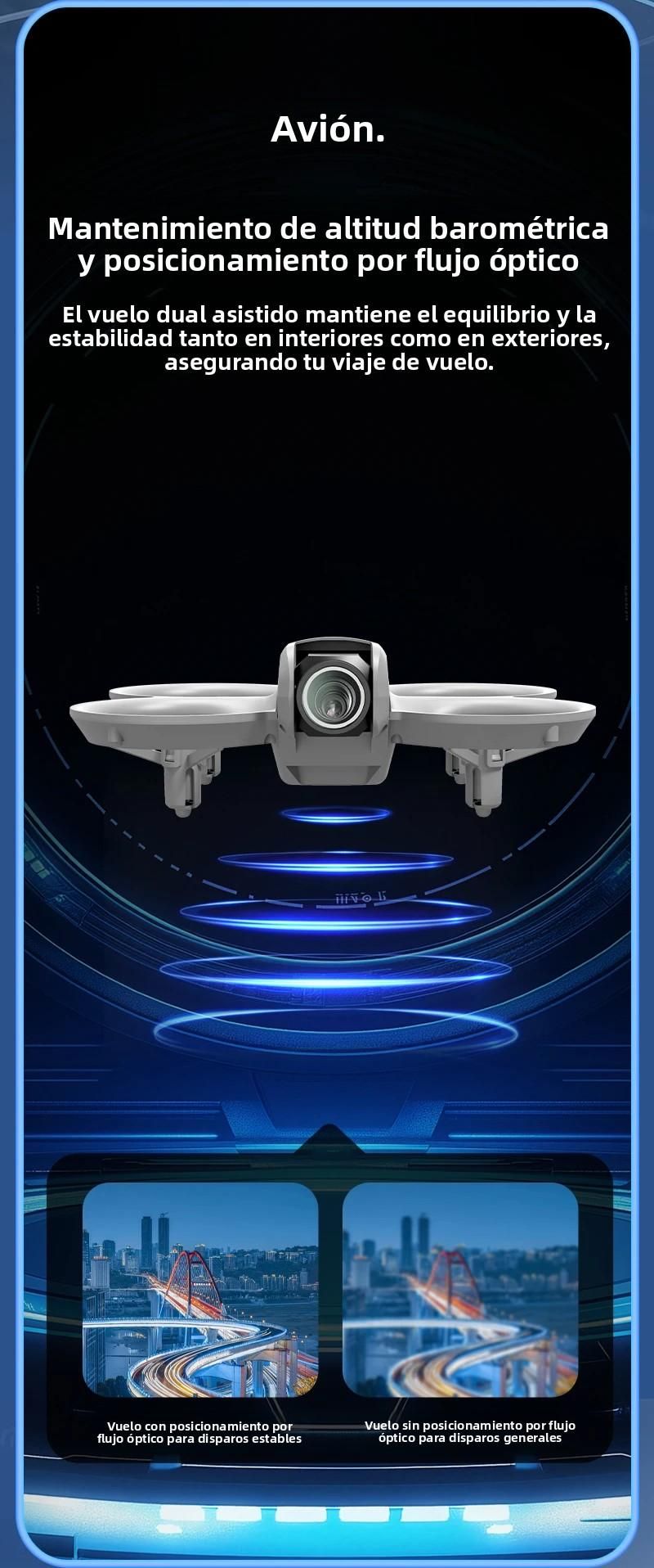 Mini drone JJRC H135 con telecamera HD 4K WiFi FPV, telecomando per evitare gli ostacoli, elicottero portatile, quadricottero giocattolo per_voghion.com