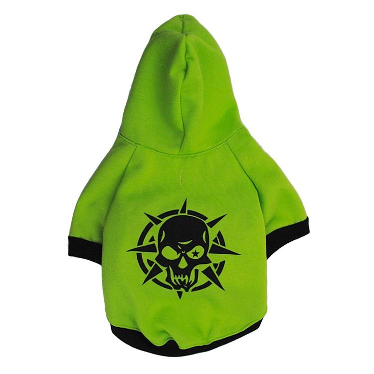 Abbigliamento per cani e gatti, in pile, con cappello, stile autunno e inverno, motivo: scheletro horror._voghion.com