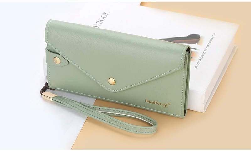 New BAELLERRY ladies long wallet thin multi-card mobile phone bag fashion clutch wholesale_voghion.com