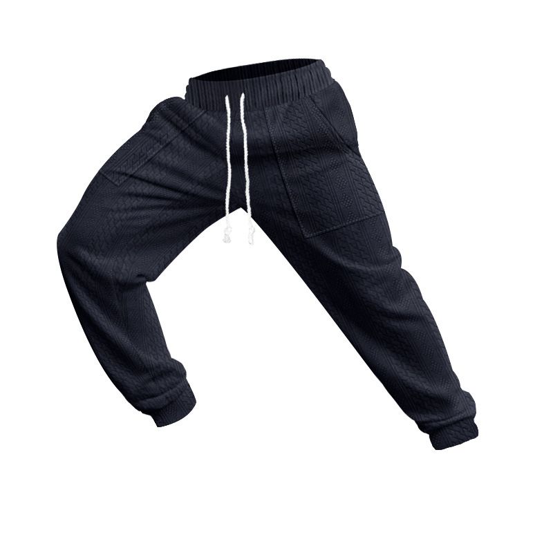 Herbst Winter Neue Herren Gestrickte Tigha Lässige Atmungsaktive Sport Große Kordelzug Lange Hosen Für Männer_voghion.com
