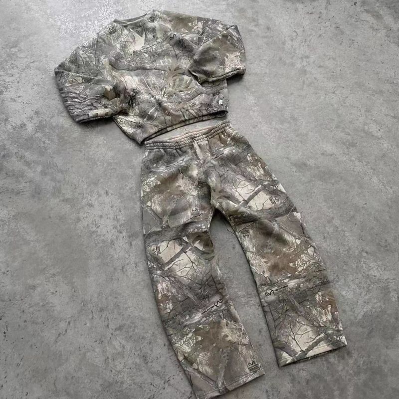 Felpa girocollo stile americano, nuova, casual, con stampa a foglie, ampia e versatile._voghion.com