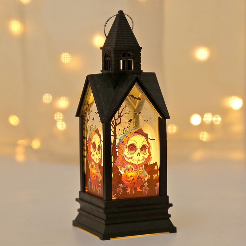 LED Halloween Castle Ghost Candle Light - Spooky Party Decor With Witch, Scarecrow, Pumpkin & Skeleton Designs - Battery_voghion.com