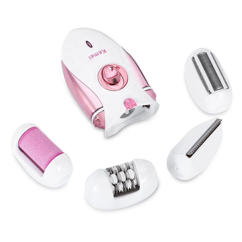Kemei KM-2530 4 in 1 Oplaadbare Vrouwen Elektrische Voetverzorging Tool Dame Epilator Ontharing Scheerapparaat Snoerloos_voghion.com
