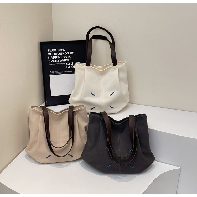 Fashion Casual Tote For Women 2025 Spring New Korean Style Large Capacity Office Commute Shoulder Bag_voghion.com