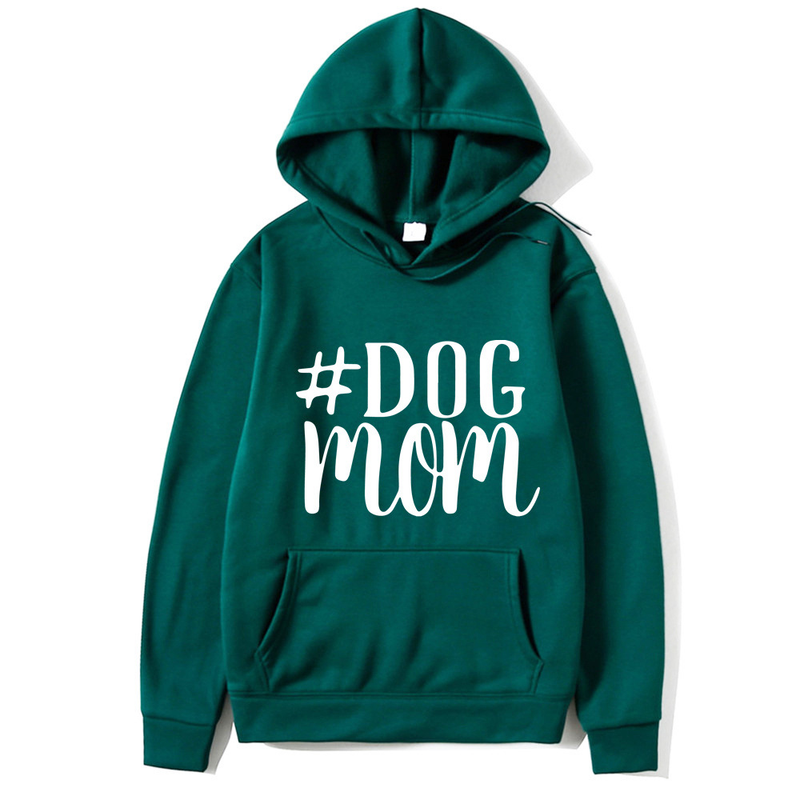 Dog Mom Letter Round Neck Pullover Sweater Autumn/Winter New Pullover Top Underlay_voghion.com