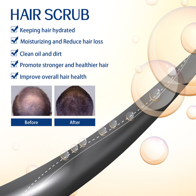 EELHOE Crema Detergente Scrub per Capelli per la forfora del cuoio capelluto, allevia il prurito, soffice, idratante, capelli densi, fissazione dei capelli,_voghion.com