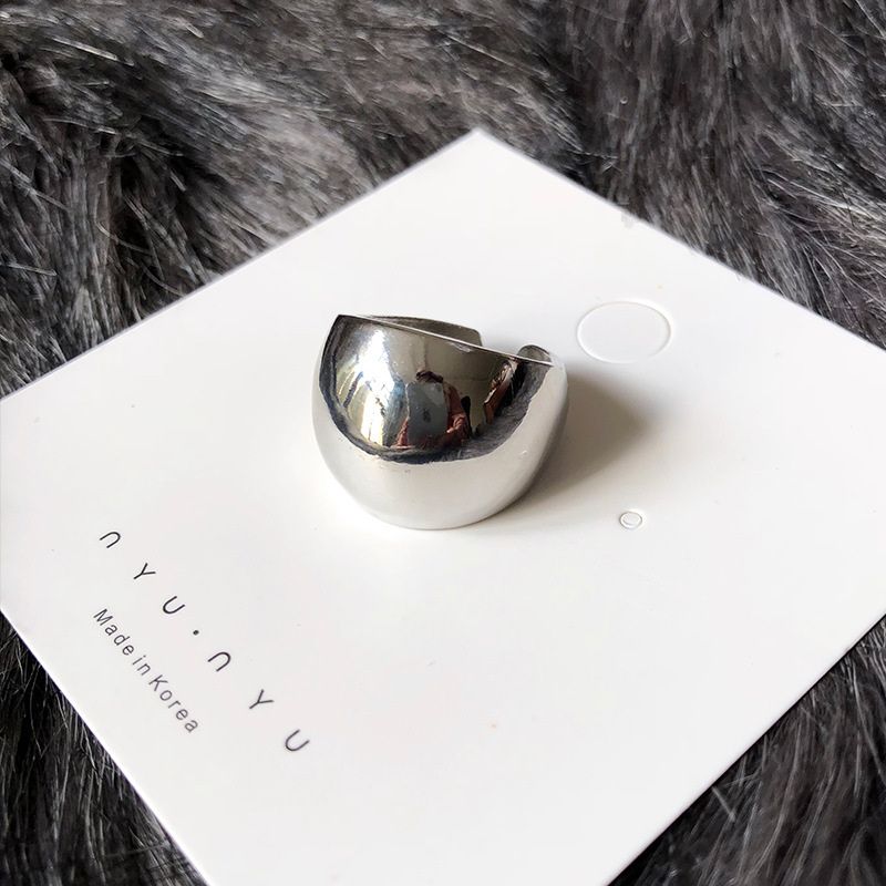 Vendite calde 3 di loro Oro Argento Metallo Minimalista Lucido Ampio Aperto Geometrico Anello per il pollice Gioielli da uomo e da donna_voghion.com