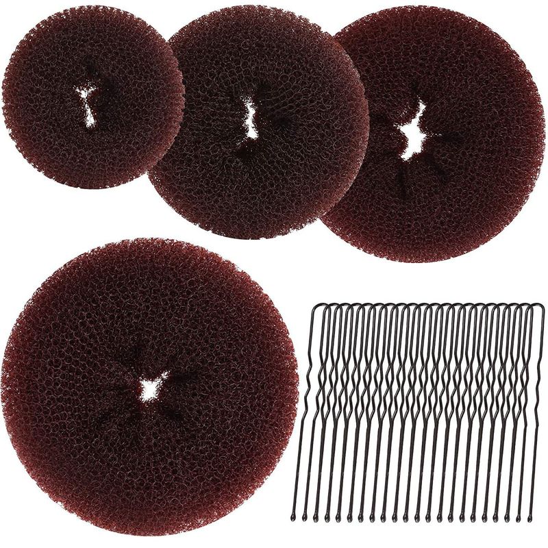 Set di strumenti per intrecciare i capelli con chignon, accessori per capelli, strumenti per intrecciare i capelli a forma di bocciolo di ciambella_voghion.com