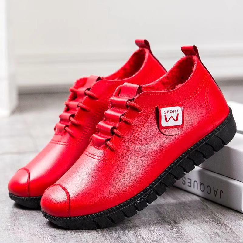 2025 Autumn PU Old Beijing Round Toe Non-Slip Soft Sole Mom Shoes Women's Short Boots_voghion.com