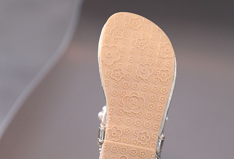 Mädchen 2024 Sommer Neue Mode Koreanische Ausgabe Weiche Sohle Mitte Große Prinzessin Schuhe Anti Rutsch Perlen Kinder Sandalen_voghion.com