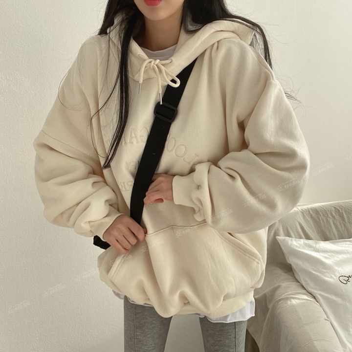 100% velvet thickened high-end fashionable hooded sweatshirt women's warmth, plus size autumn and winter, outerwear for_voghion.com