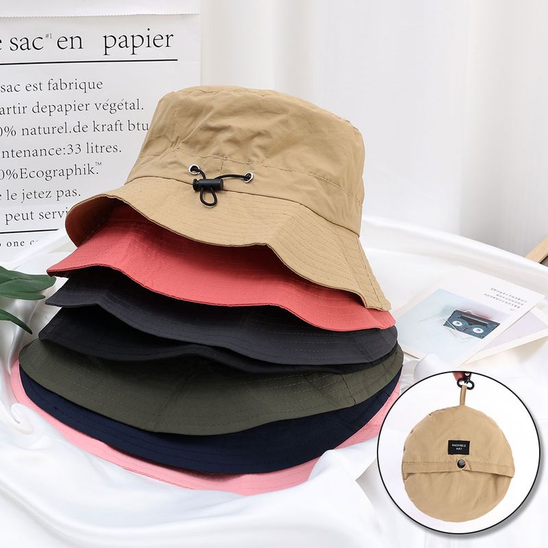 Hot Sale Summer Large Size Waterproof Bucket Hats Foldable Adjustable Drawstring Fisherman Caps Outdoor Beach Sun Hat Casual_voghion.com