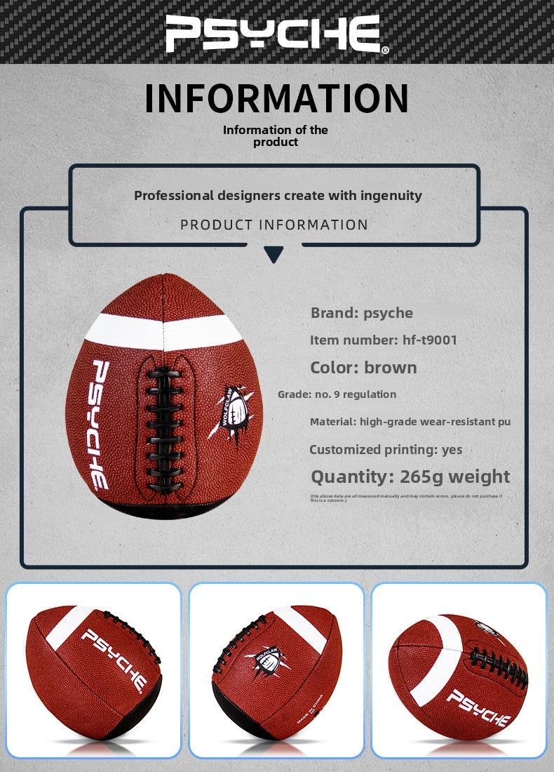 Pallone da rugby per allenamento quarterback all'aperto, in pelle PU antipolvere, per lancio di passaggi transfrontalieri_voghion.com