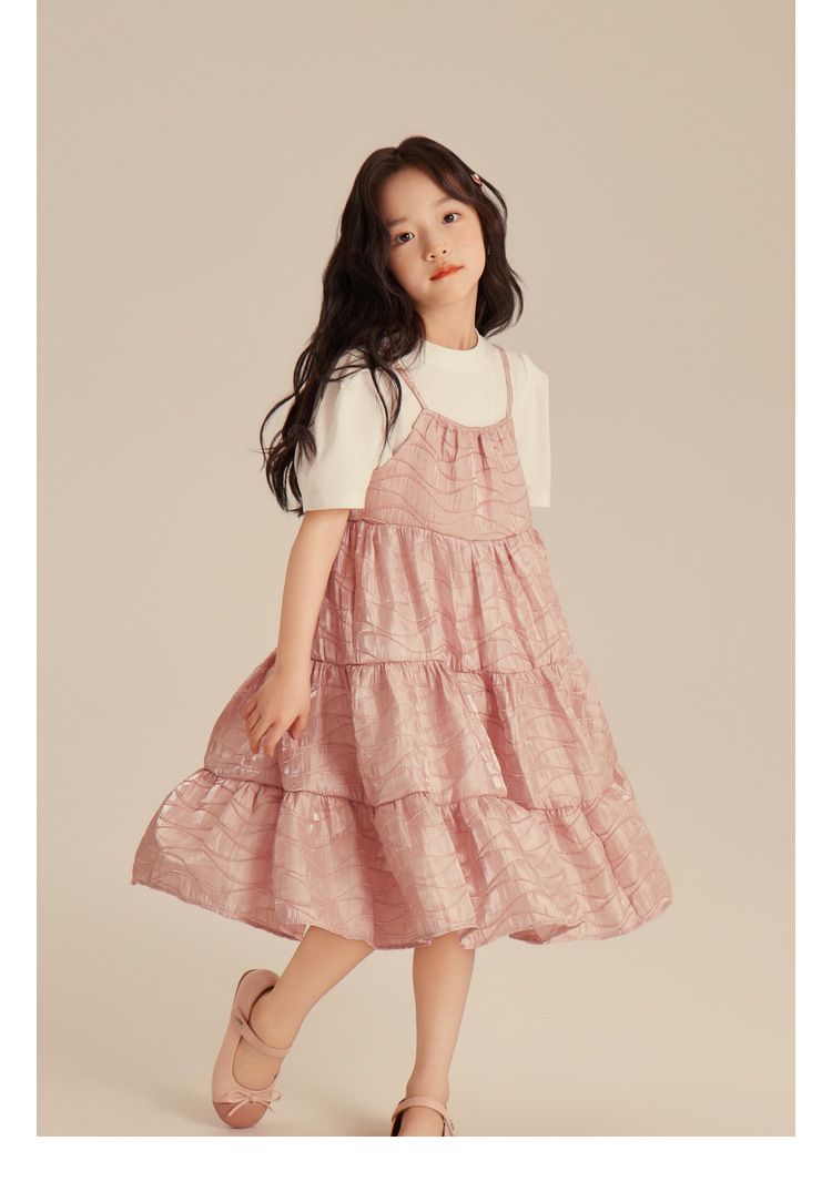 Gonna con bretelle per bambine, gonna da principessa, dolce ragazza, alla moda e con temperamento_voghion.com