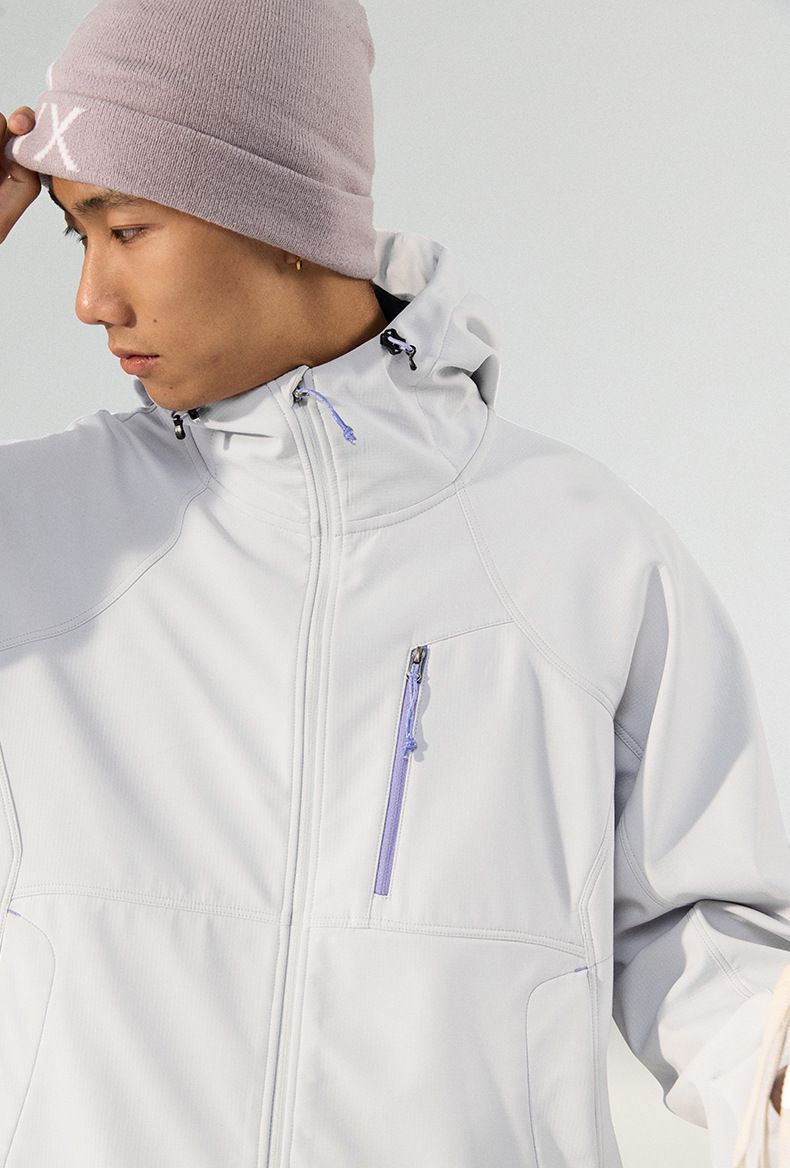 Men's Waterproof Softshell Jacket - Lightweight Outdoor Windproof Fleece-Lined Hiking Coat With Full Taped Seams For Winter_voghion.com
