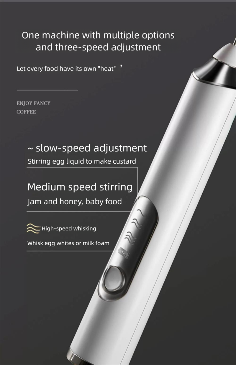 Electric Coffee Household Mixer Frothing Machine Handheld Wireless Milk Frother Magic Tool_voghion.com