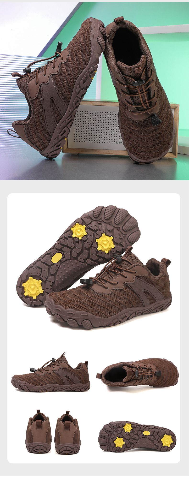 Breathable Unisex Sports Shoes For Running, Hiking, Yoga & Gym - Lightweight & Slip-Resistant With Rubber Sole_voghion.com