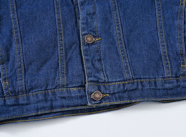 Giacca da donna in denim foderata in pile, calda e calda, con collo in pelliccia sintetica di coniglio, casual, blu, oversize, con spalle scese_voghion.com