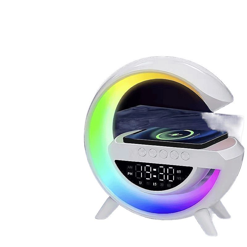 Blueooh Wireless Charging Mulifuncional Amosphere Nigh Ligh Alarm Clock Birhday Phone Desk Lamp Speaker_voghion.com