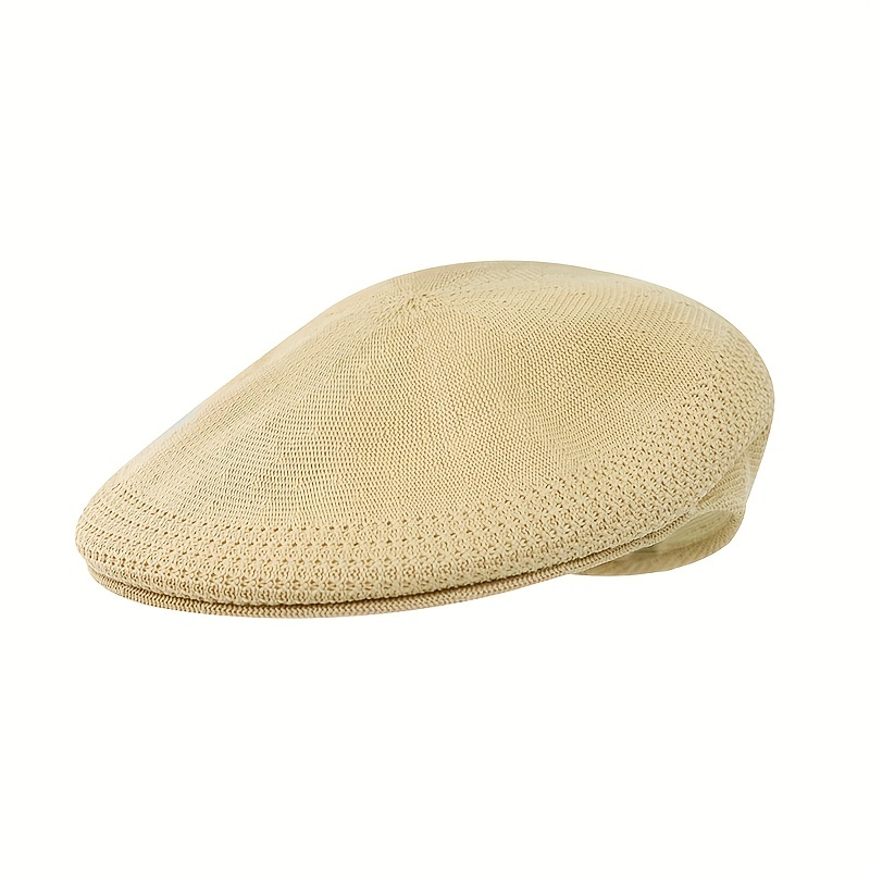 Unisex Beret Hat Knitted Soft Vintage Casual Berets Newsboy Cap Solid Color For Men_voghion.com