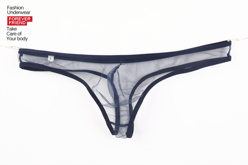 Intimo da uomo in rete che modella la prospettiva pantaloni da uomo a vita bassa borsa di grandi dimensioni trench perizoma intimo da uomo_voghion.com