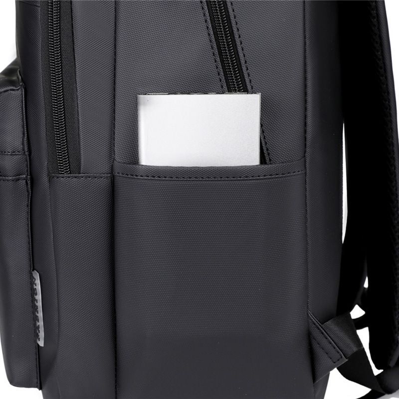Mochila clásica negra de tela Oxford, estilo universitario, impermeable, ligera, multicapa, de gran capacidad, moderna, para mujer._voghion.com