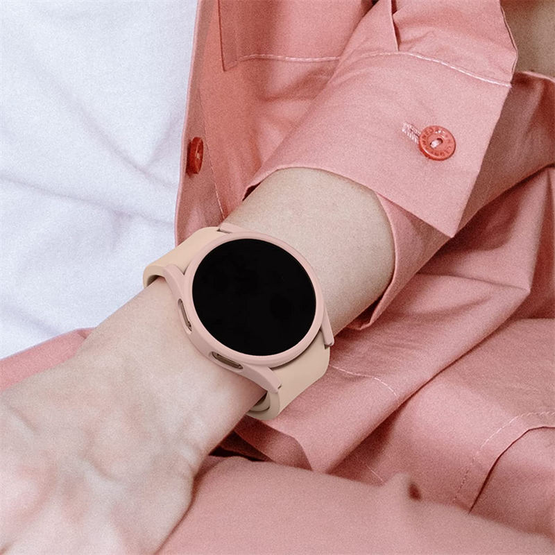 Samsung Galaxy Watch 5 4 40mm 44mm-es óratok, képernyővédő fólia nélkül, matt PC tok, körbefutó lökhárító héj, Watch 5 Pro 45mm-hez_voghion.com