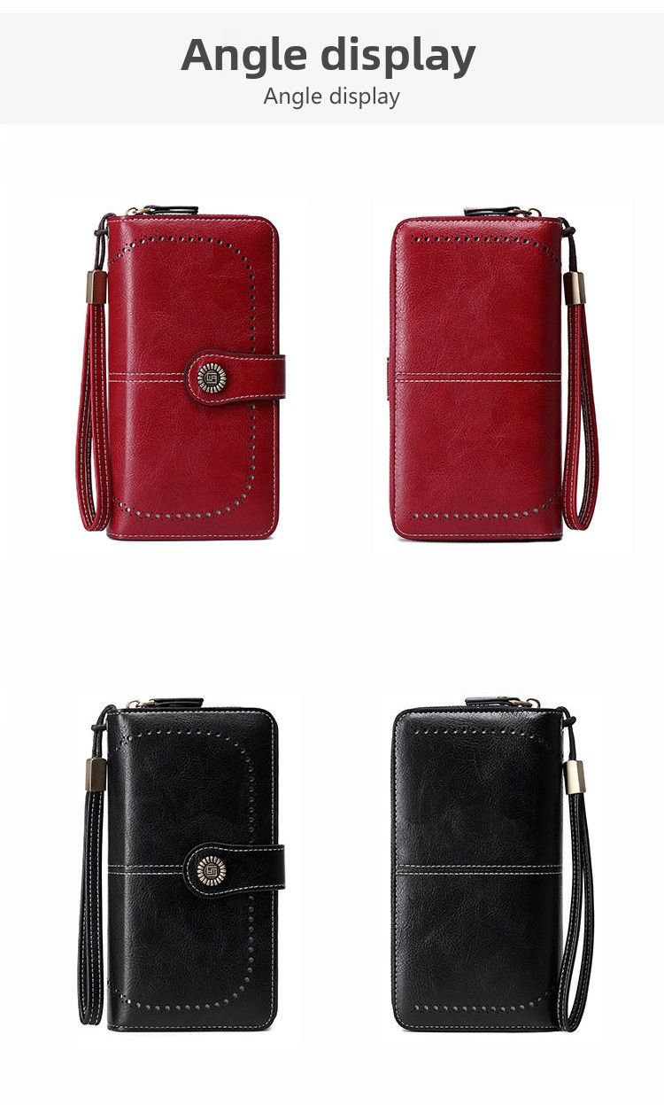 Women's Wallet Wallet Anti-Magnetic Wallet Long Zipper Large Capacity Clutch Wallet_voghion.com