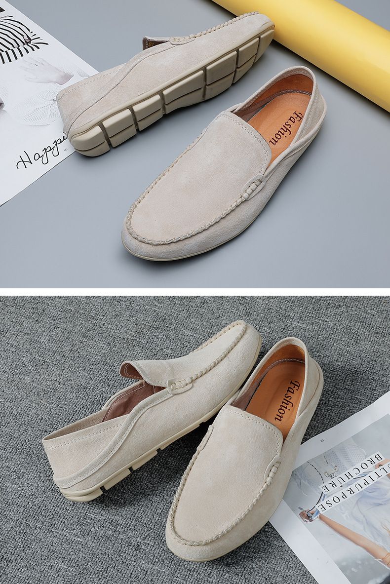 Scarpe da guida per uomo, superficie morbida, piedini con imbracatura, cucitura per scarpe Doudou_voghion.com